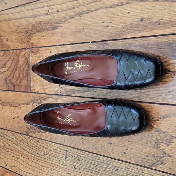 Vintage Rare Joan Hepburn Woven Leather Platform Pumps Size 8.5 Just Beautiful! - Picture 10 of 10